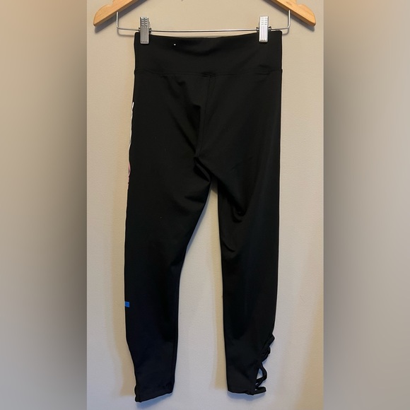Justice Girls Gymnast Sport Lattice Leggings Size 12 - Picture 5 of 6